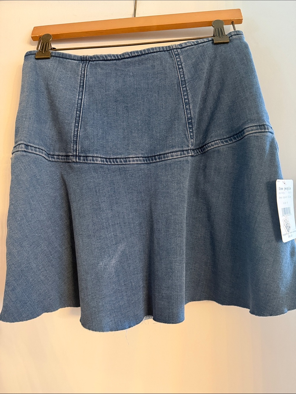 Free People Denim A-Line Skirt - Blue